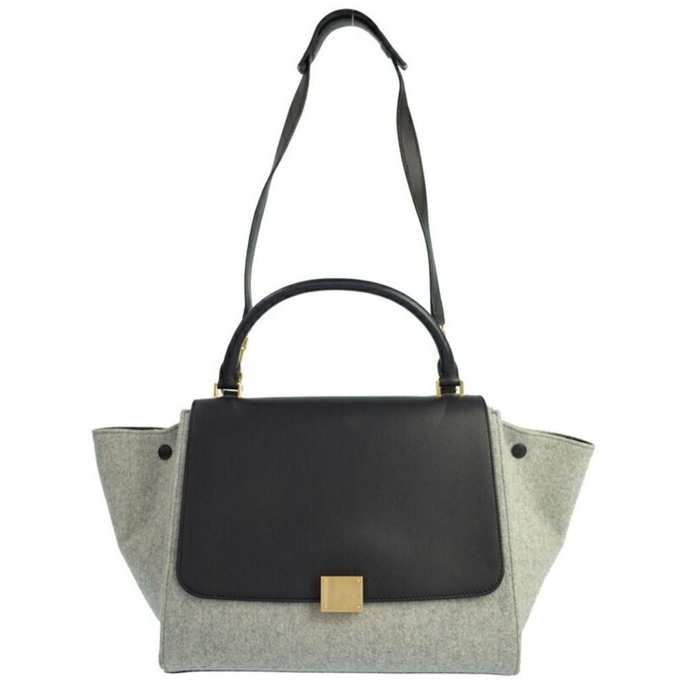 Celine Trapeze Leather 2WAY Handbag Shoulder Bag